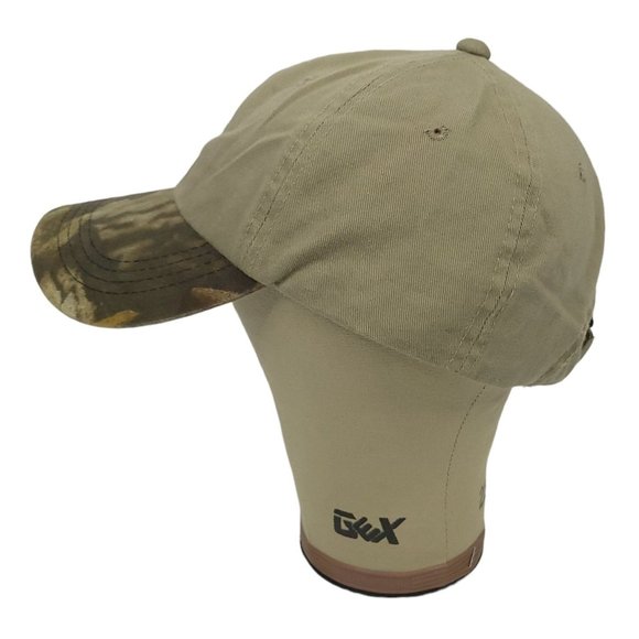 Outdoor Cap Advantage Khaki Camouflage Tuck Strap Slide Cap Trucker Hunting Hat - Picture 5 of 8
